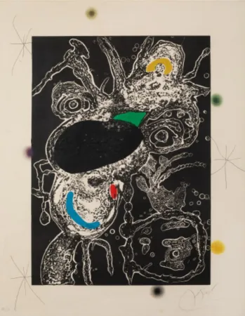 Radierung Und Aquatinta Miró - Plate III from Espriu-Miró