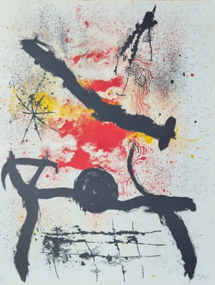 Lithographie Miró - Untitled from Graphikmappe Hochschule St. Gallen