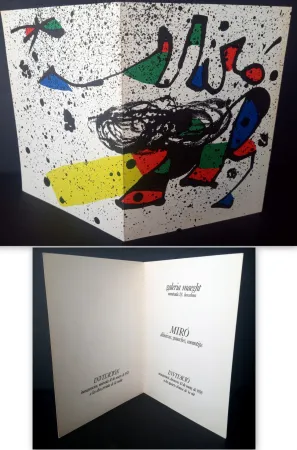 Lithographie Miró - Vernissage Miró Dibuixos, Gouaches, Monotips Galeria Maeght 