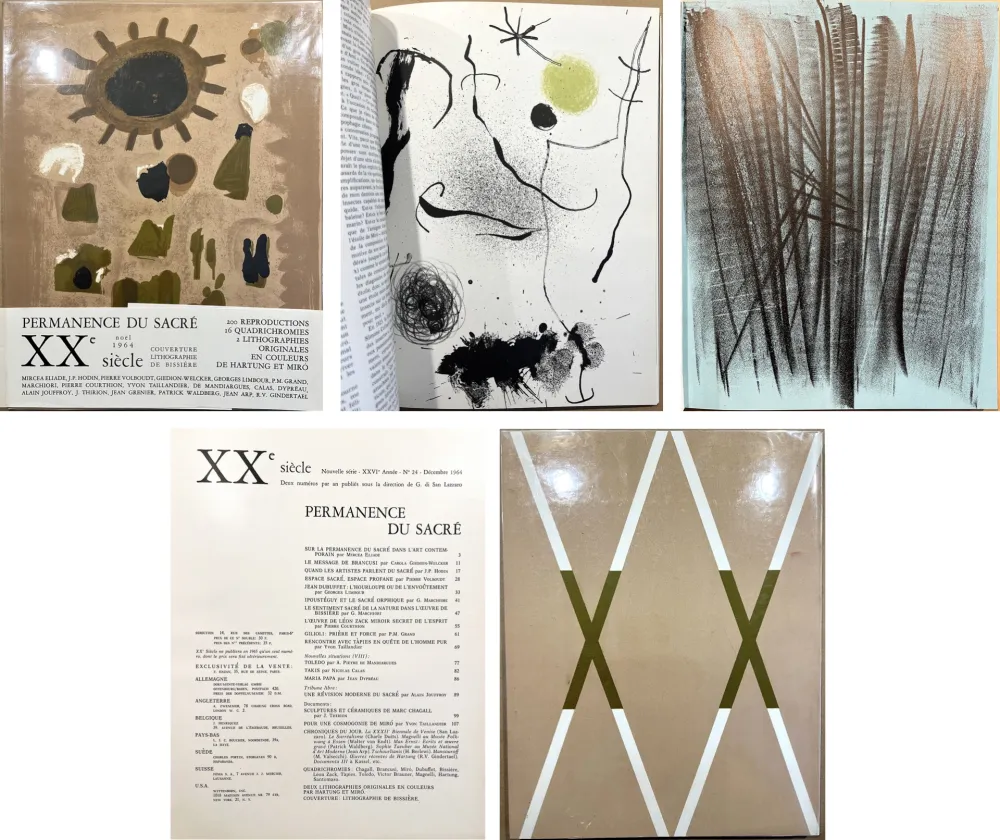 Illustriertes Buch Miró - XXe Siècle (Nouvelle série). XXVI Année. N°24. Permanence du Sacré. Déc. 1964 (Miro, Hartung)