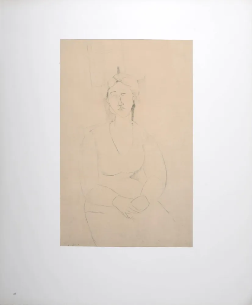 Lithographie Modigliani - Femme assise