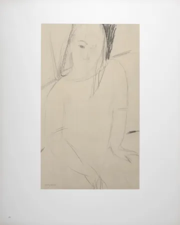 Lithographie Modigliani - Figure féminine