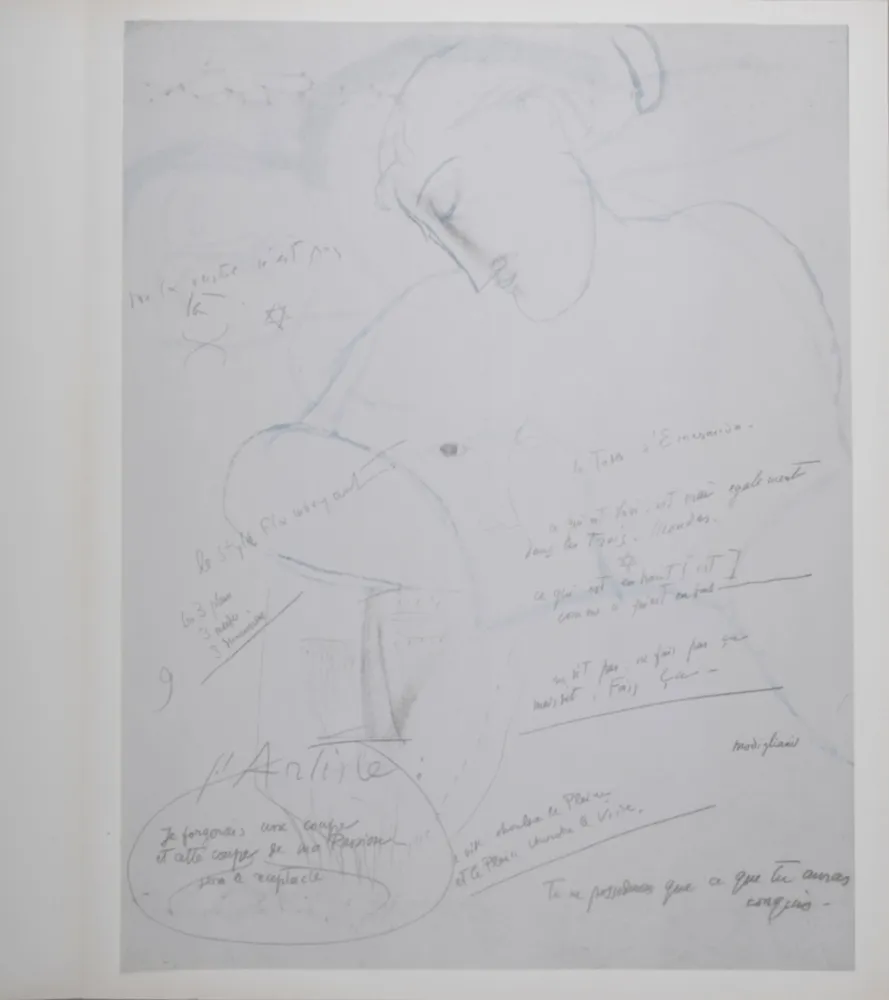 Lithographie Modigliani - La Table d'Emeraude