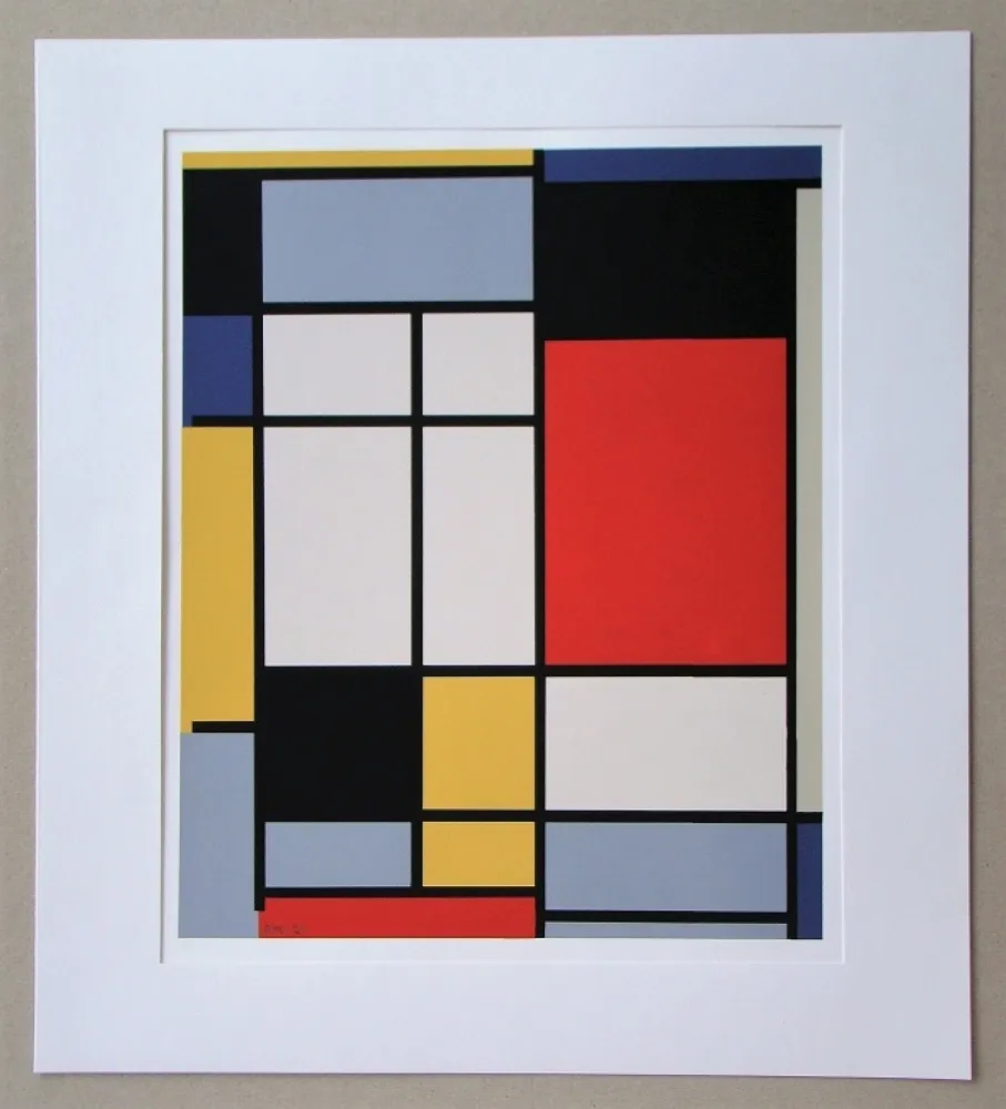 Siebdruck Mondrian - Compositie - 1921