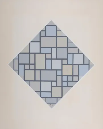 Siebdruck Mondrian - Composition avec plans de couleurs claires, 1919 (1957)