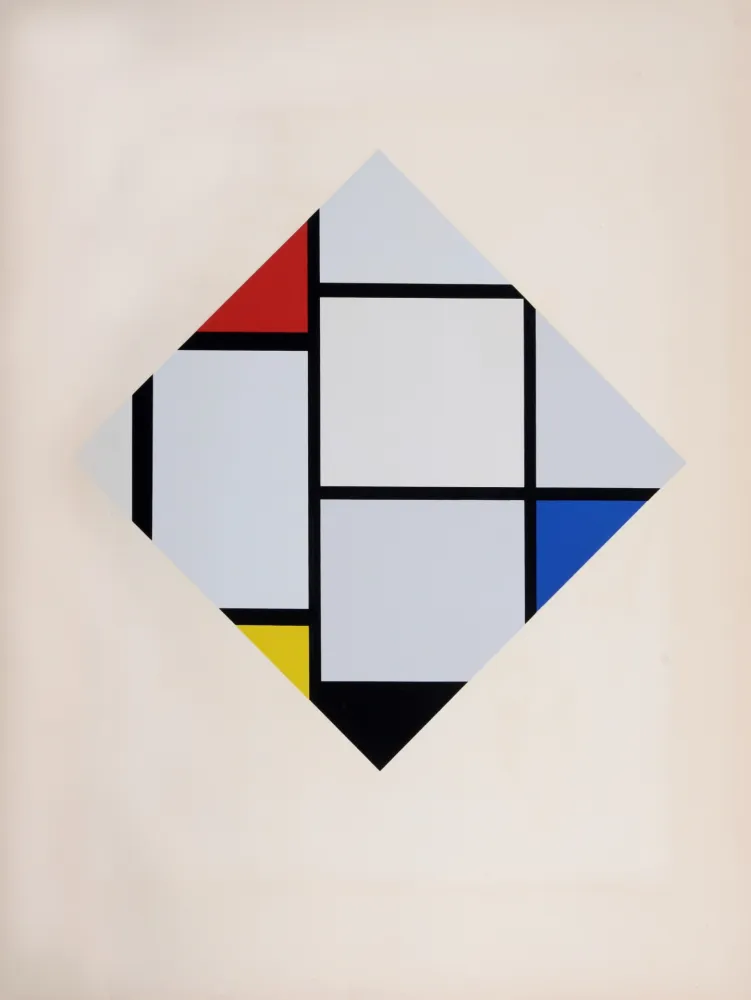 Siebdruck Mondrian - Composition dans le carreau avec Rouge Jaune et Bleu, 1926 (1957)