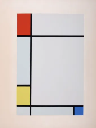 Siebdruck Mondrian - Composition Rouge Jaune Bleu, 1957