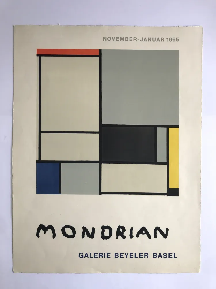 Plakat Mondrian - Galerie Beyeler Basel