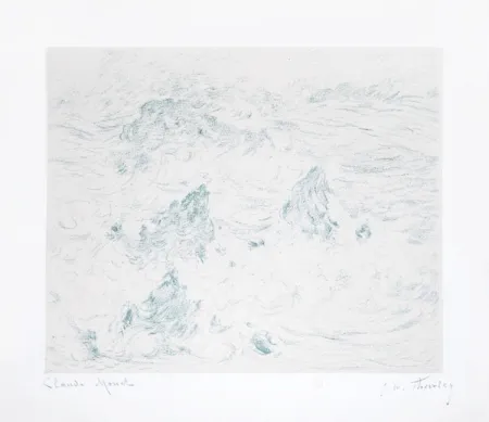 Lithographie Monet - Tempête à Belle-île