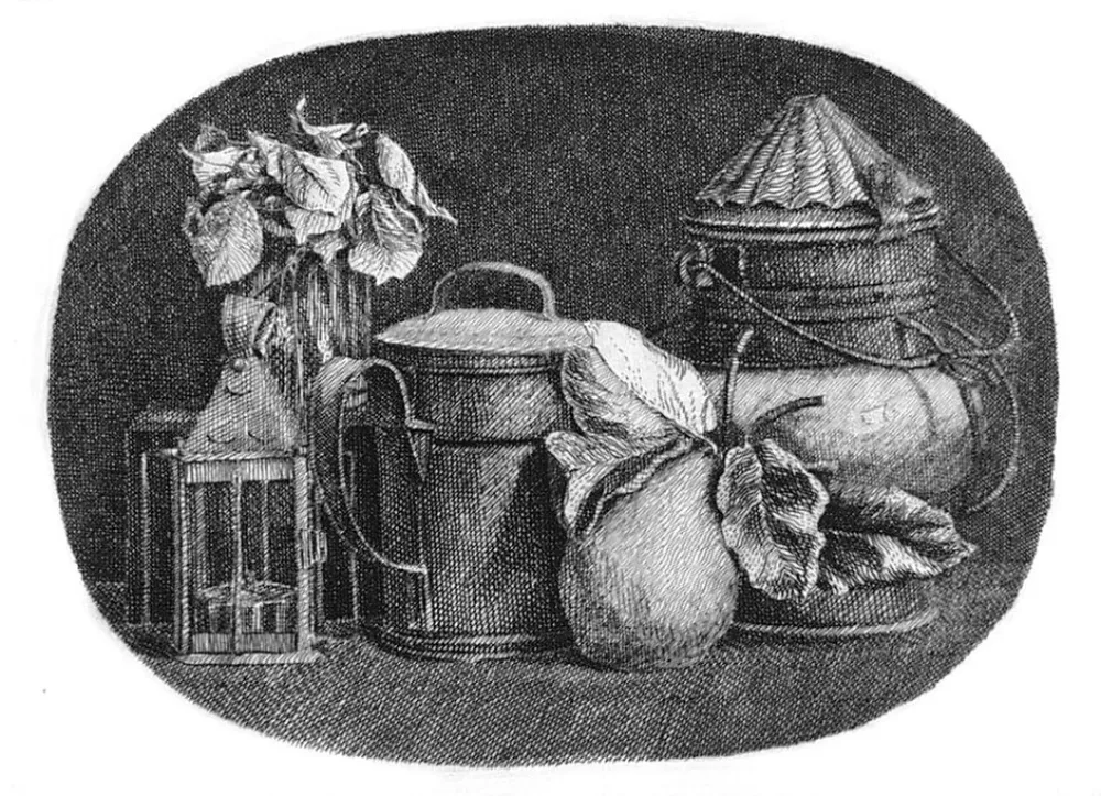 Radierung Mongatti - Natura morta