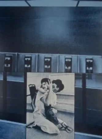 Siebdruck Monory - USA 76 - etreinte