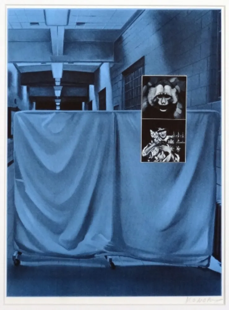 Siebdruck Monory - USA 76 - Singe