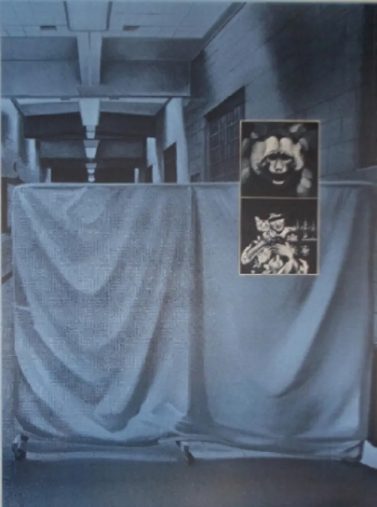 Siebdruck Monory - USA 76 - Singes