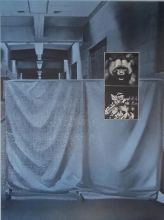 Siebdruck Monory - USA 76 - Singes