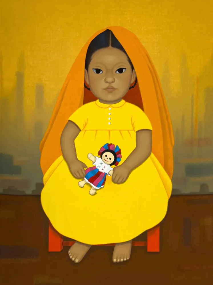 Siebdruck Montoya - Chica con muneca