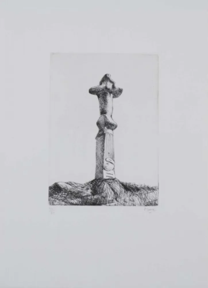 Radierung Moore - Glenkiln Cross