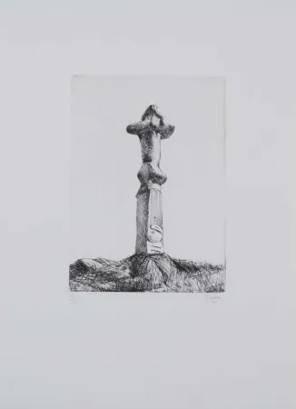 Radierung Moore - Glenkiln Cross