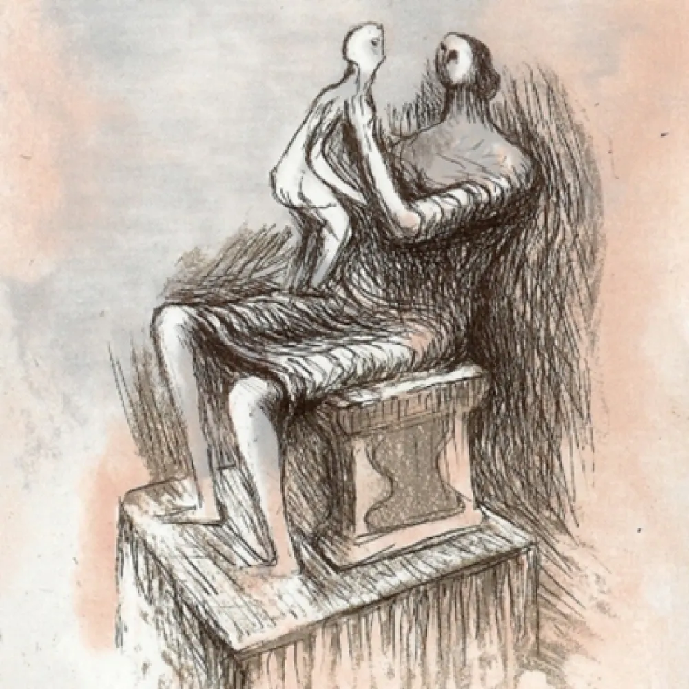 Radierung Und Aquatinta Moore - Mothe & Child XX