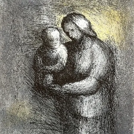 Radierung Und Aquatinta Moore - Mother & Child I