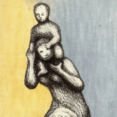 Radierung Und Aquatinta Moore - Mother & Child VIII