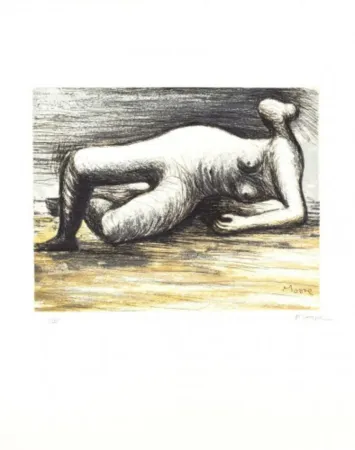 Radierung Und Aquatinta Moore - Reclining nude (C. 670)