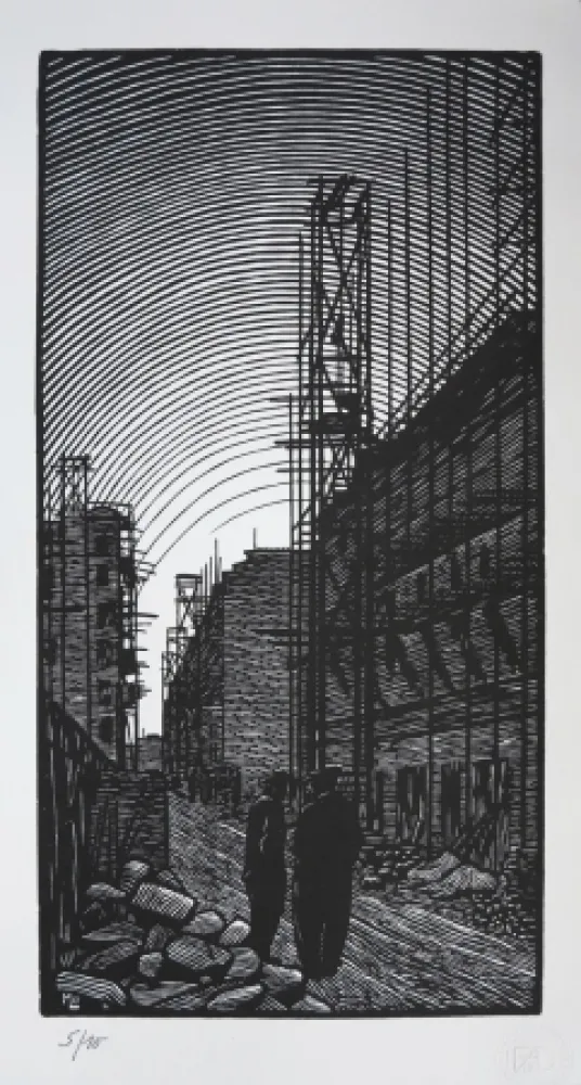 Holzschnitt Moreau - Ateliers de Montreuil - Montreuil City / Plant - France 1912