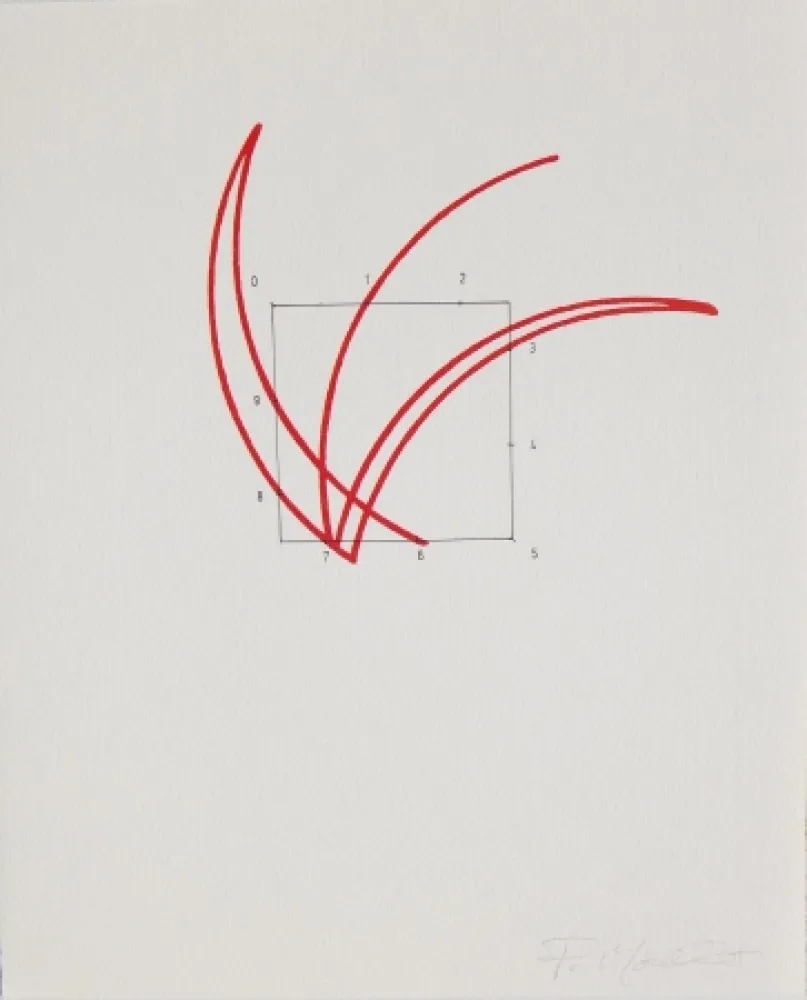 Lithographie Morellet - SYSTEMES, HASARD ET TELEPHONE