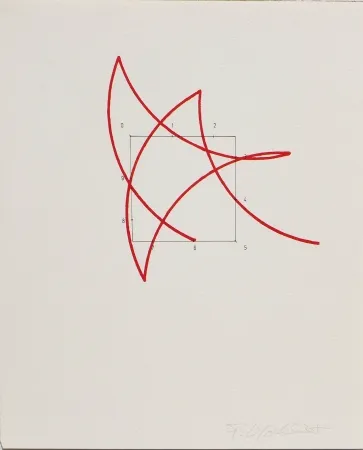 Lithographie Morellet - SYSTEMES, HASARD ET TELEPHONE