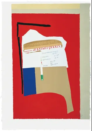 Lithographie Motherwell - America-La France Variations I