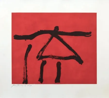 Radierung Und Aquatinta Motherwell - Dance III (Red)