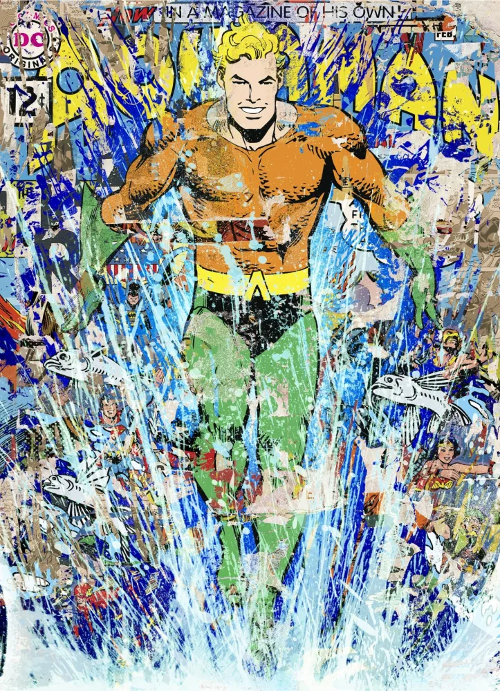 Siebdruck Mr Brainwash - Aquaman