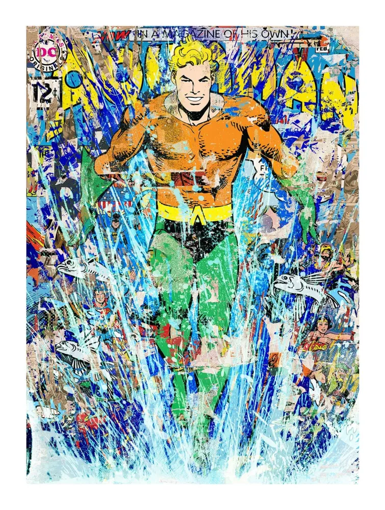 Siebdruck Mr Brainwash - AQUAMAN