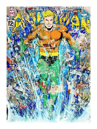 Siebdruck Mr Brainwash - AQUAMAN