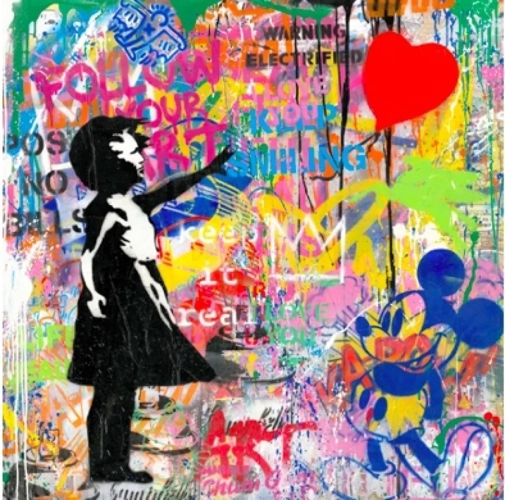 Siebdruck Mr Brainwash -  Balloon Girl, 2020 