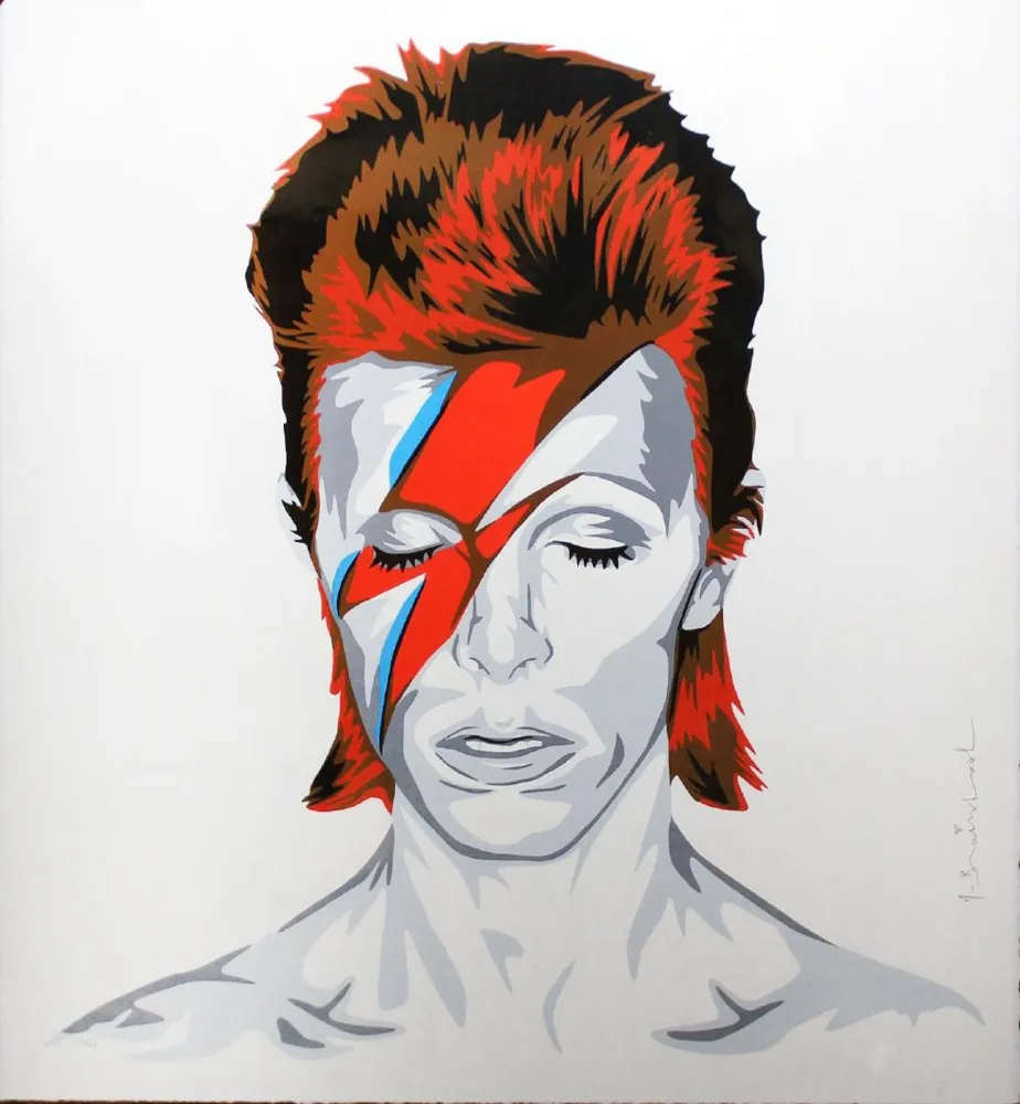 Siebdruck Mr. Brainwash - Bowie