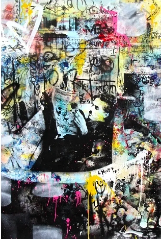 Siebdruck Mr Brainwash - Chaplin, 2016  