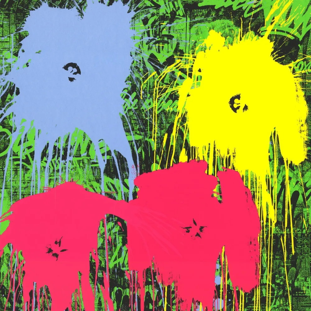 Siebdruck Mr Brainwash - Flowarh$ - II (D)