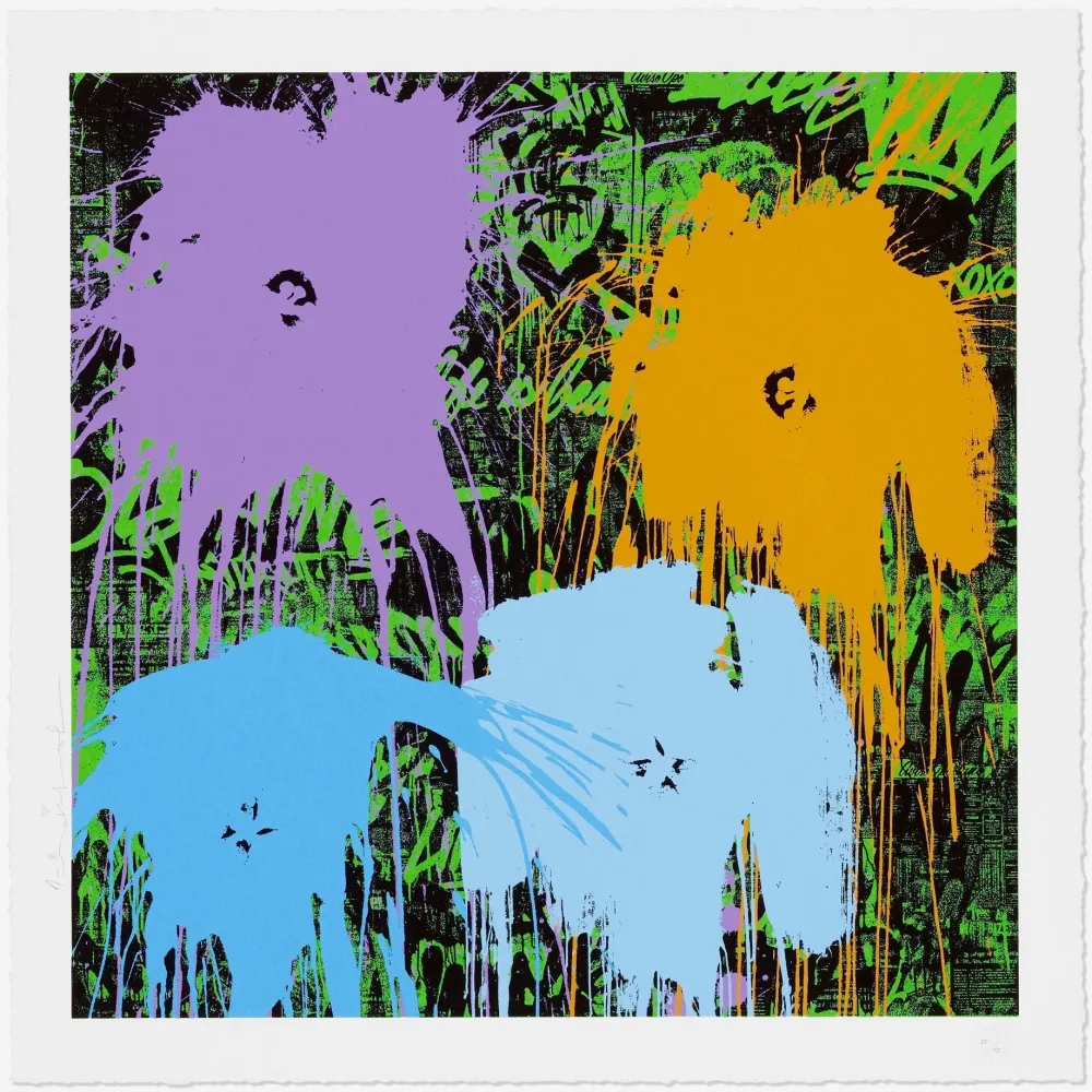 Siebdruck Mr. Brainwash - Flowarh$ (IIA)