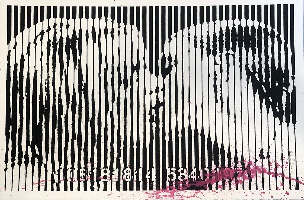 Siebdruck Mr. Brainwash - Freedom Kiss (Pink Splash)