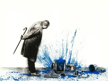 Siebdruck Mr Brainwash - Glitch - Blue, 2018  