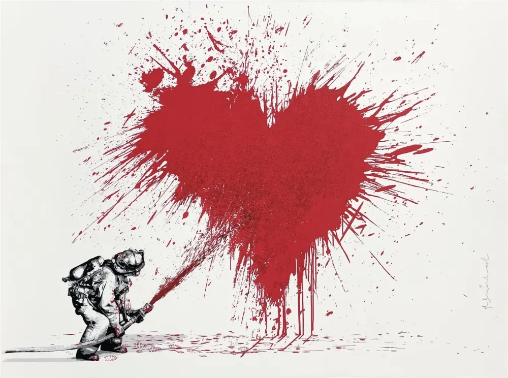 Siebdruck Mr Brainwash - Heart