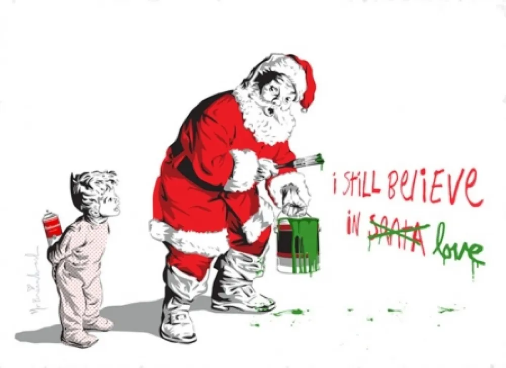 Siebdruck Mr. Brainwash - I Still Believe in Love