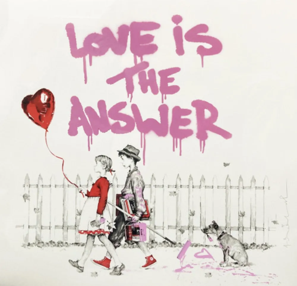Siebdruck Mr Brainwash - Love is the Answer (Pink)