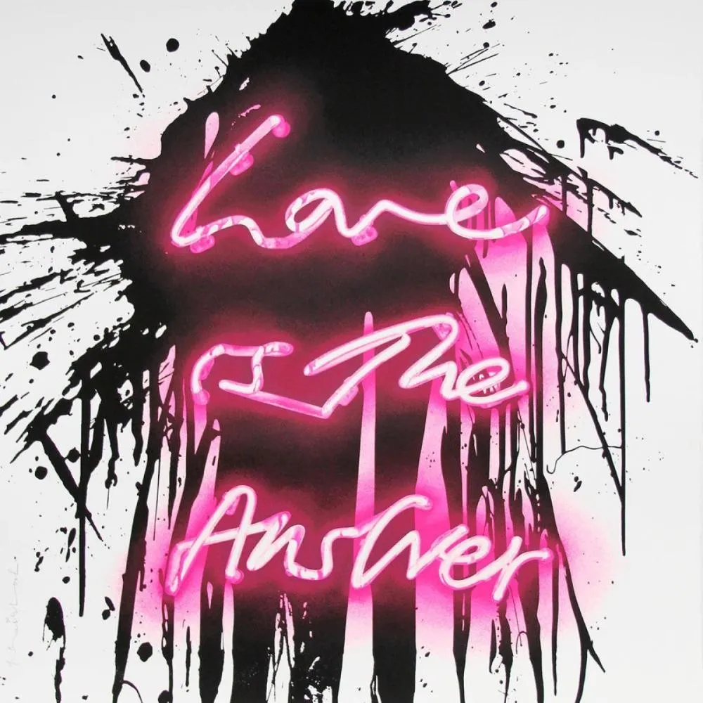 Siebdruck Mr Brainwash - Love on