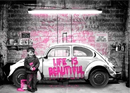 Siebdruck Mr Brainwash - New Paint Job (Pink), 2020