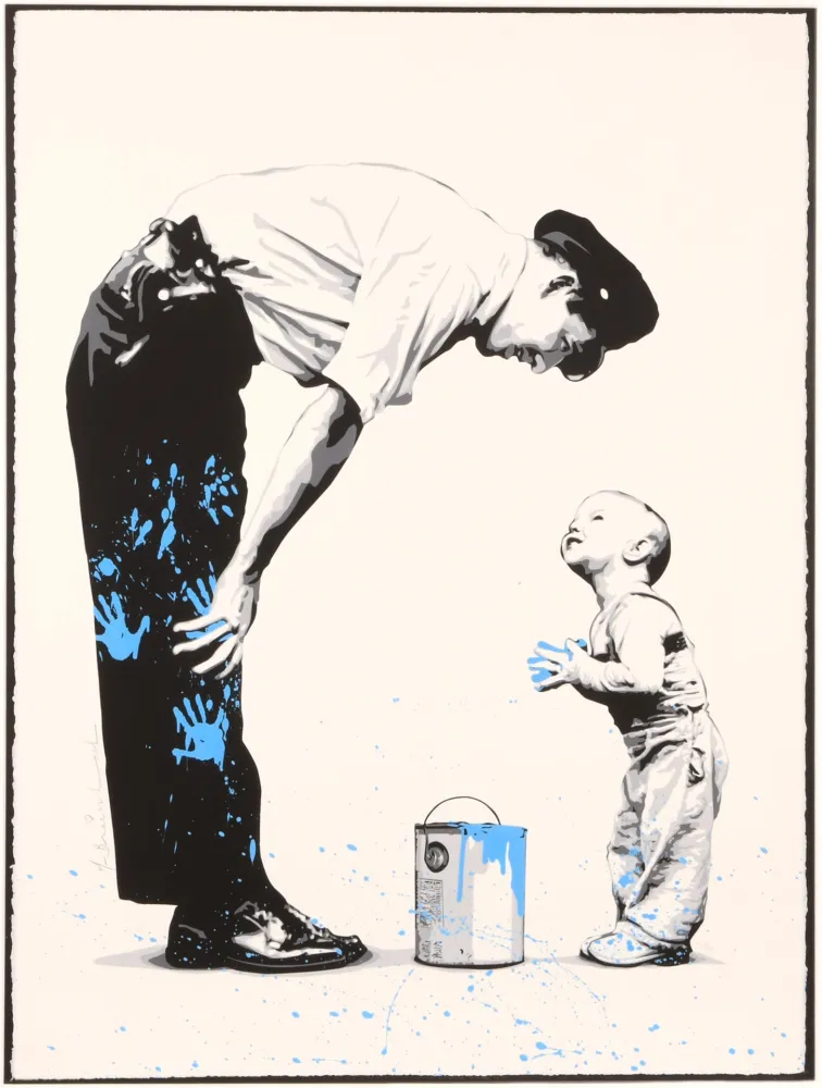 Siebdruck Mr Brainwash - Not Guilty (Blue)