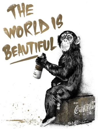 Siebdruck Mr Brainwash - The World Is Beautiful