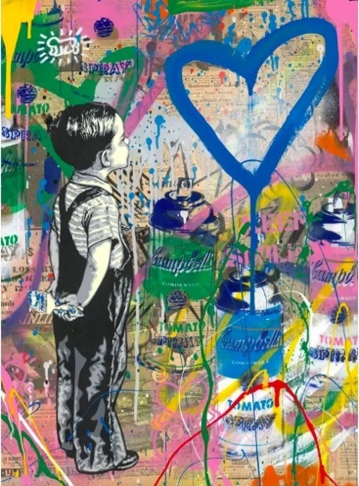 Siebdruck Mr Brainwash - With All My Love, 2019 