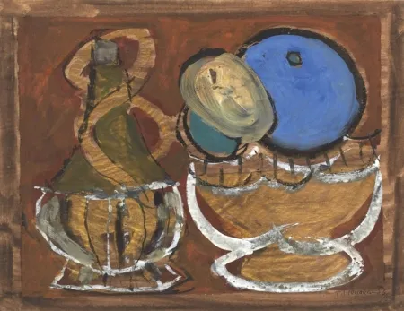 Keine Technische Mualla - Bouteille et coupe de fruit