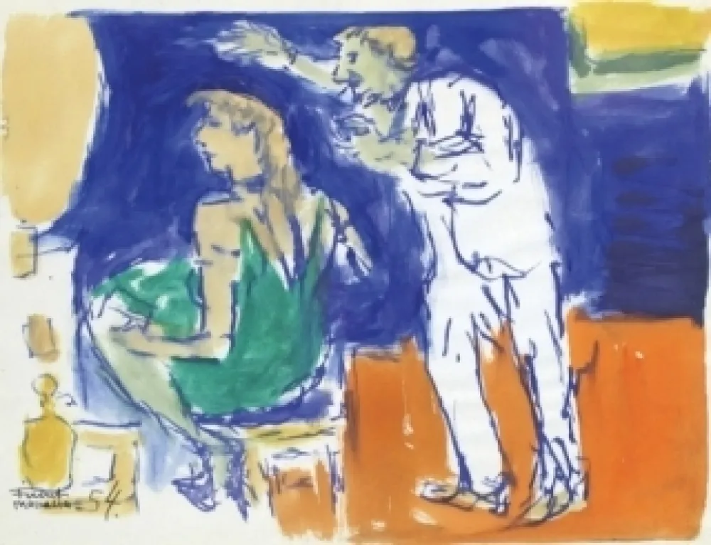 Keine Technische Mualla - Femme en vert chez le coiffeur